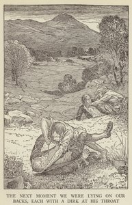 Ilustracja do filmu Porwana autorstwa Roberta Louisa Stevensona autorstwa Louis John Rhead