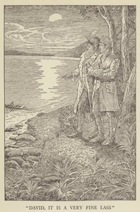 Ilustracja do filmu Porwana autorstwa Roberta Louisa Stevensona autorstwa Louis John Rhead