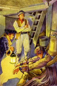 Ilustracja do filmu Porwana autorstwa Roberta Louisa Stevensona autorstwa Louis John Rhead