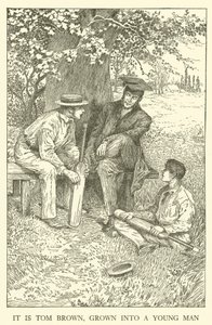 Ilustracja do Dni Szkolnych Toma Browna (grawerowanie) autorstwa Louis John Rhead