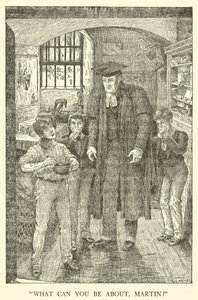 Ilustracja do Dni Szkolnych Toma Browna (grawerowanie) autorstwa Louis John Rhead