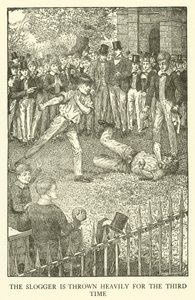 Ilustracja do Dni Szkolnych Toma Browna (grawerowanie) autorstwa Louis John Rhead
