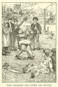 Ilustracja do Dni Szkolnych Toma Browna (grawerowanie) autorstwa Louis John Rhead