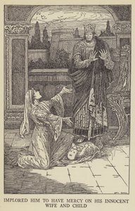 Błagał go, aby zlitował się nad swoją niewinną żoną i dzieckiem autorstwa Louis John Rhead