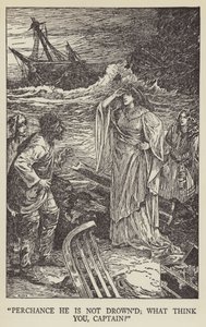 Być może nie utonął; co myślisz, kapitanie? autorstwa Louis John Rhead