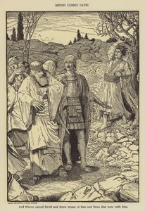 Shimei przeklina Davida autorstwa Louis John Rhead