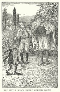 Mały czarny karzeł chodził dookoła (lito) autorstwa Louis John Rhead