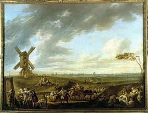 Widok Lille wykonany przez Dieu-de-Marcq - Louis Joseph Watteau dit Watteau de Lille (1731-1798), Musee de Lille