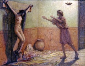 Ukrzyżowana Kobieta autorstwa Louis Joseph Raphael Collin