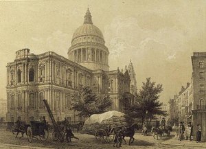 Katedra św. Pawła, c.1855 (lito) autorstwa Louis Jules Arnout