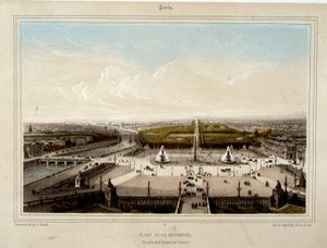 Place de la Concorde - Litografia Jacottet