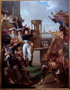 Napoleon Bonaparte (1769-1821) proklamujący Republikę Cisalpińską w Mediolanie 9.07.1797 Obraz Louis Lafitte (1770-1828) 1797 nd. 2,52 x 3,34 m. Wyspa Aix, Muzeum Napoleońskie