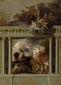 The Rape of Prozerpine, projekt schodów Devonshire House, Londyn, ok. 1704 (olej na płótnie)