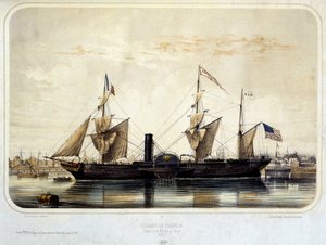 Parowiec „” Franklin” autorstwa Louis Le Breton