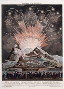 Uroczystości z okazji koronacji Napoleona - Le Coeur, Louis (czynny ok. 1800) - 1806 - Aquatint - 54,3x42,4 - Kolekcja prywatna