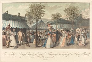 Palais Royal — deptak ogrodowy / Promenade du Jardin du Palais Royal autorstwa Louis Le Coeur after Claude Louis Desrais
