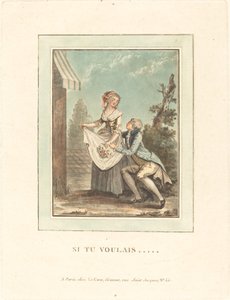 Jeśli chciałeś autorstwa Louis Le Coeur after Nicolas Lavreince