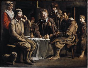 Posiłek Wiejski - olej na płótnie