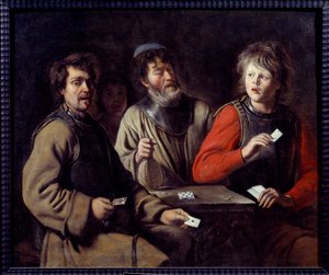 Żołnierze w karty do gry Obraz Louisa Le Naina (1593-1648) 1640 Aix en Provence, Musee Granet