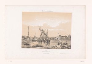 Widok Caen z Cours Caffarelli Port de Caen, Pris du Cours Caffarelli (tytuł na obiekcie) Współczesna Francja (tytuł serii) La France de nos jours (tytuł serii na obiekcie)