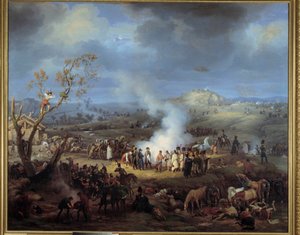 Biwak Napoleona I w przeddzień bitwy pod Austerlitz w dniu 1 grudnia 1805 r. Obraz Louis Francois Lejeune (1775-1848) autorstwa Louis Lejeune