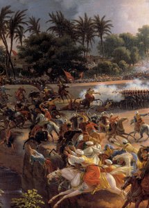 Kampania (wyprawa) egipska (1798-1801): „”Bitwa pod piramidami, 21 lipca autorstwa Louis Lejeune