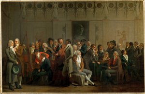 Zgromadzenie artystów w studiu Isabey ... autorstwa Louis Leopold Boilly