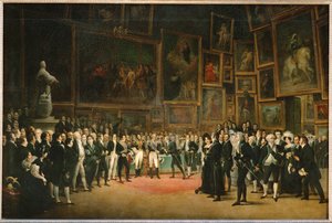 Na zakończenie Salonu w 1824 roku, król Karol X ... autorstwa Louis Leopold Boilly