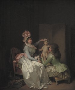 Girlanda Statuetki Kupidyna autorstwa Louis Leopold Boilly