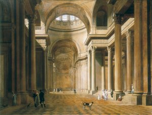 Wnętrze Panteonu w Paryżu. Obraz Louisa Leopolda BOILLY autorstwa Louis Leopold Boilly