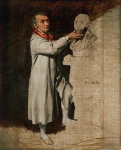 Jean-Antoine Houdon (olej na płótnie) autorstwa Louis Leopold Boilly