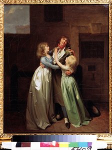 „Bolesne rozstanie” (żałobne rozstanie) Obraz Louisa Leopolda (Louis Leopold) Boilly (1761-1845) ok. 1780 Muzeum Puszkina, Moskwa autorstwa Louis Leopold Boilly