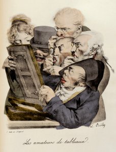 Miłośnicy obrazów Grawerowanie Louis-Leopold Boilly (Louis Leopold Boilly autorstwa Louis Leopold Boilly