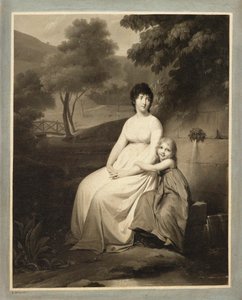 Portret Teresy Tallien i jej córki w parku autorstwa Louis Leopold Boilly