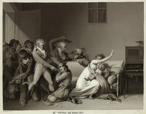 Druga scena włamywaczy: Aresztowanie włamywaczy, 1810 autorstwa Louis Leopold Boilly