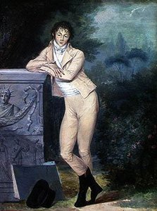 Autoportret w ogrodzie (gwasz na papierze) autorstwa Louis Leopold Boilly