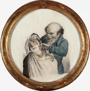 Zręczny fryzjer, 1823 autorstwa Louis Leopold Boilly