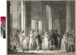 Arkady w Palais Royal, c.1804 autorstwa Louis Leopold Boilly