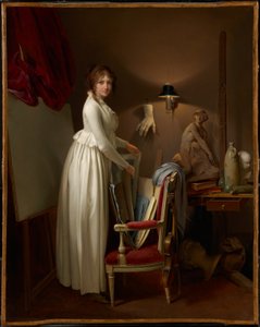 Żona artysty w jego pracowni autorstwa Louis Leopold Boilly