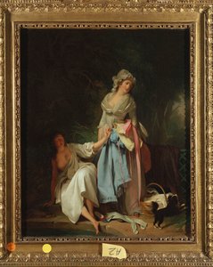 Kąpiący się zaskoczony autorstwa Louis Leopold Boilly