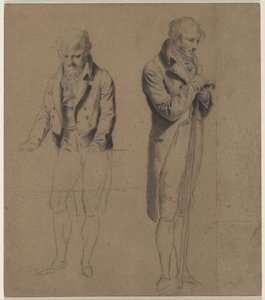Dwie stojące postacie (studium do gry w bilard) autorstwa Louis Leopold Boilly