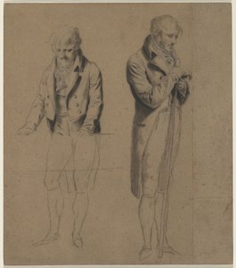 Studium dwóch stojących postaci do gry w bilard, c. 1807. autorstwa Louis Leopold Boilly