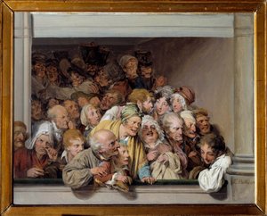 Une loge, le jour du spectacle gratuit Peinture de Louis Leopold Boilly (1761-1845) 1830 nd. 0,33x0,41 m Wersal, musee Lambinet - Loża teatralna, dzień wolnego spektaklu. Obraz Louisa Leopolda Boilly