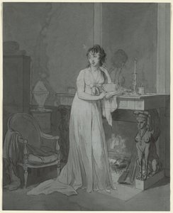 Kobieta przed kominkiem, ok. 1930 r. 1803. autorstwa Louis Leopold Boilly