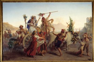 Powrót Święta Madonny z Łuku pod Neapolem Obraz Louisa Leopolda Roberta (1794-1835) 1827 Ndz. 1,47x2,12 m²