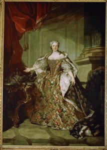 Maria Leszczyńska, królowa Francji, żona Ludwika XV, córka Stanisława Leszczyńskiego, króla Polski ... autorstwa Louis M. Tocque