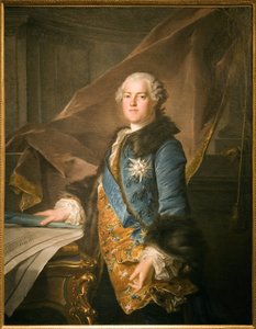 Portret Abla Francois Poissona, markiza de Marigny (1727-1781), nadzorcy budynków królewskich, obraz olejny na płótnie Louisa Tocque (1696-1772). Fotografia, KIM Youngtae, Paryż, Musee Carnavalet.
