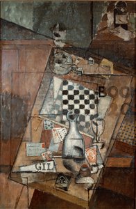 Martwa natura w szachach Obraz Louisa Markusa dit Louis Marcoussis (1878-1941) 1912 Nd. 143x97 cm Paryż, Narodowe Muzeum Sztuki Nowoczesnej, Centre Georges Pompidou