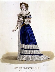 Francoise Athenais (Francoise-Athenais) – Rochechouart Mortemart, markiza de Montespan (lub Madame de Montespan) (1640-1707) - w „Francuskiej Galerii Sławnych Kobiet”, rysunek Louis Maris Lante, Paryż