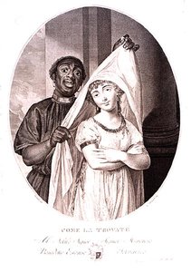 Jak ją znajdziesz, grawerowane przez G. Lancon, ok. 1840 (grawerunek na stali) (zdjęcie czarno-białe) autorstwa Louis Marie Sicard